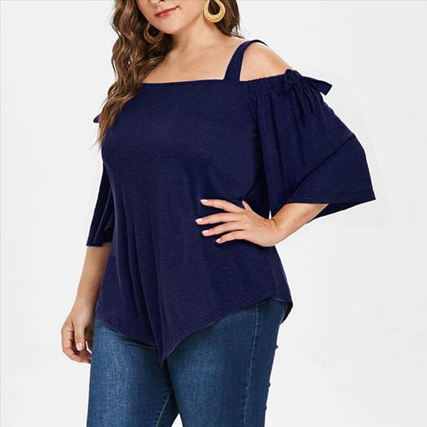 fashion women blouses casual plus size asymmetric cold shoulder blouse bow blouse camisas mujer plus size women blouses, White
fashion women blouses casual plus size asymmetric cold shoulder blouse bow blouse camisas mujer plus size women blouses, White