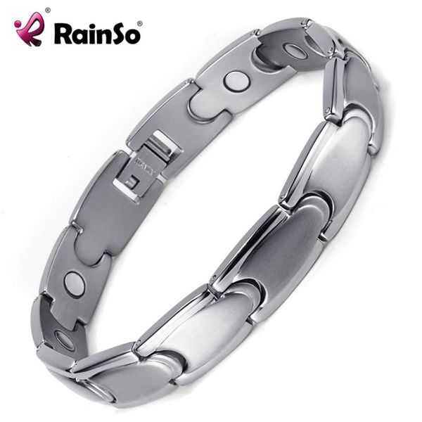 rainso trendy health care magnetic titanium bracelets & bangles for men bio energy healing hologram link chain wristbands, Golden;silver
rainso trendy health care magnetic titanium bracelets & bangles for men bio energy healing hologram link chain wristbands, Golden;silver