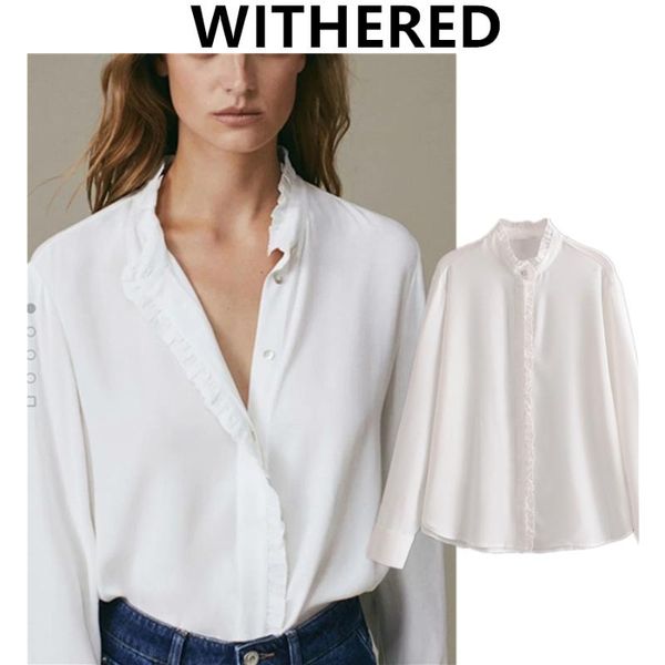 withered autumn blouse women england style office lady loose ruffles elegant white casual blusas mujer de moda 2020 shirt
withered autumn blouse women england style office lady loose ruffles elegant white casual blusas mujer de moda 2020 shirt