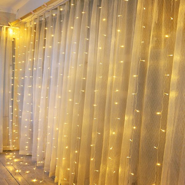110v 2m X 3m 2m X 2m Led Curtain Fairy Lights Christmas Decorations For Home Bedroom Wedding Party Holiday Lighting Icicle String Lights