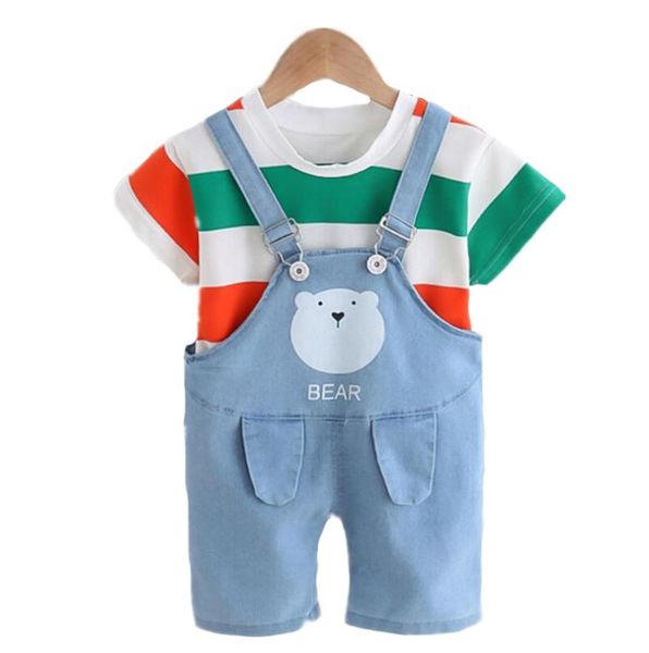 1 set baby short sleeve suit cotton boys girl summer clothes toddler children kids cool tee+rompers overall outfit cute set, White
1 set baby short sleeve suit cotton boys girl summer clothes toddler children kids cool tee+rompers overall outfit cute set, White