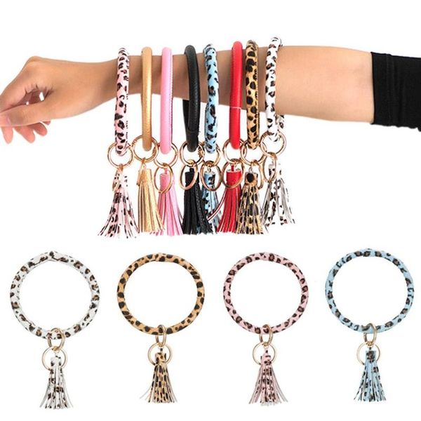 women leopard solid color tassel bracelet wristlet keychain key ring holder holder men women birthday gift, Golden;silver
women leopard solid color tassel bracelet wristlet keychain key ring holder holder men women birthday gift, Golden;silver