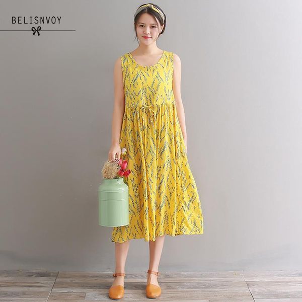 mori girl summer women tank dresses o-neck floral printed yellow beach dress female vestidos de festa casual loose robes, Black;gray
mori girl summer women tank dresses o-neck floral printed yellow beach dress female vestidos de festa casual loose robes, Black;gray