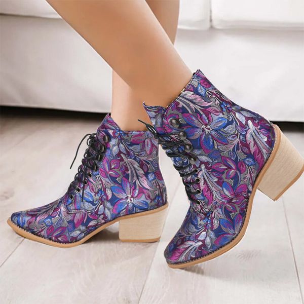 Women ankle boots high heels pumps PU leather pointed toe ethic shoes plus size paisley booties woman mujer zapatos mujer D1654, Color1
Women ankle boots high heels pumps PU leather pointed toe ethic shoes plus size paisley booties woman mujer zapatos mujer D1654, Color1