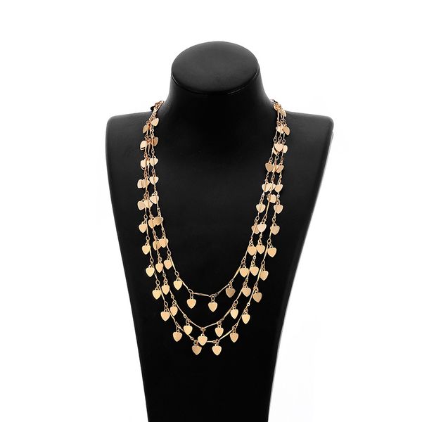 3 multi layers maxi necklace round layered pendant necklaces gold statement copper alloy necklaces, Silver
3 multi layers maxi necklace round layered pendant necklaces gold statement copper alloy necklaces, Silver