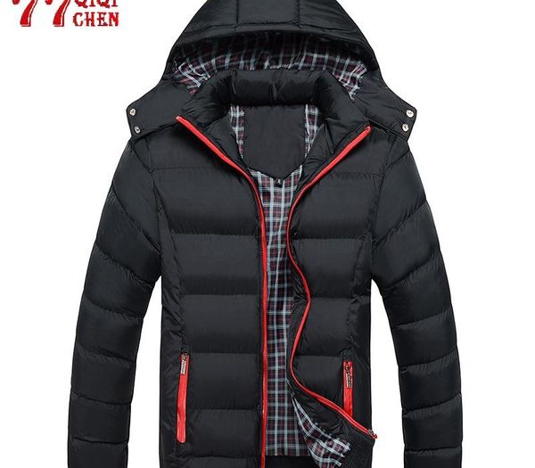 winter men's coat warm thick jackets men cotton padded casual hooded parkas men hat detachable mens brand clothing plus size 6xl, Black
winter men's coat warm thick jackets men cotton padded casual hooded parkas men hat detachable mens brand clothing plus size 6xl, Black