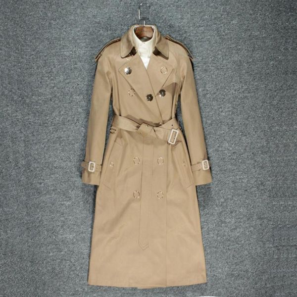fall 2020 new fashion windbreaker women's mid long waitmore knee high british khaki coat women, Tan;black
fall 2020 new fashion windbreaker women's mid long waitmore knee high british khaki coat women, Tan;black