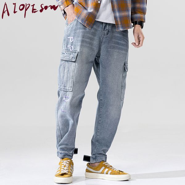 aiopeson 2020 new embroidery ankle-length baggy jeans men casual loose zipper mens jeans autumn fashion cotton men's, Blue
aiopeson 2020 new embroidery ankle-length baggy jeans men casual loose zipper mens jeans autumn fashion cotton men's, Blue