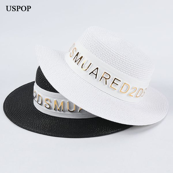 wide brim hats uspop summer sun hat letter flat women straw beach protection shade, Blue;gray
wide brim hats uspop summer sun hat letter flat women straw beach protection shade, Blue;gray