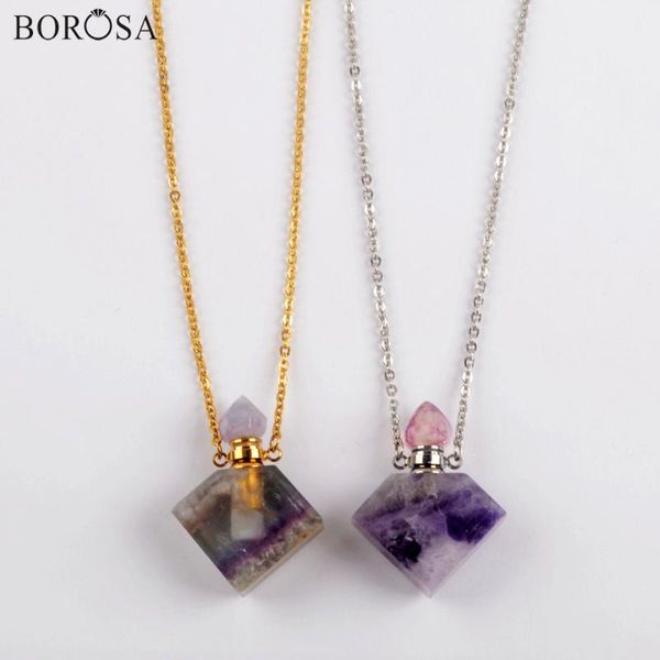 natural fluorite crystal quartz perfume bottle necklace prismatic gems stones essential oil diffuser necklace for women, Silver
natural fluorite crystal quartz perfume bottle necklace prismatic gems stones essential oil diffuser necklace for women, Silver