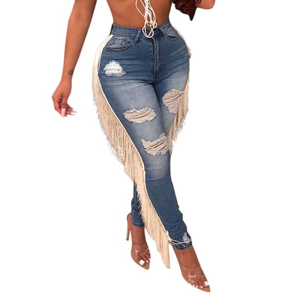 2020 new blue jeans pancil pants women high waist slim hole ripped denim jeans casual stretch skinny trousers #3
2020 new blue jeans pancil pants women high waist slim hole ripped denim jeans casual stretch skinny trousers #3