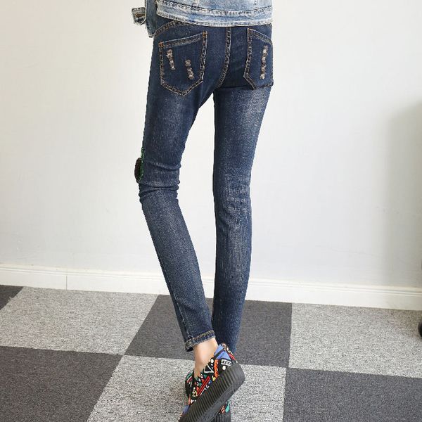 european station 2020 summer new baggy jeans women embroidery show thin wide leg age reduction nine points denim trend, Blue
european station 2020 summer new baggy jeans women embroidery show thin wide leg age reduction nine points denim trend, Blue