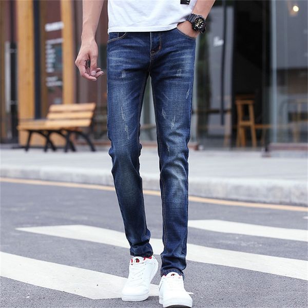 men's jeans 2021 four seasons mid-waisted slim teen stretch casual pencil pants, Blue
men's jeans 2021 four seasons mid-waisted slim teen stretch casual pencil pants, Blue