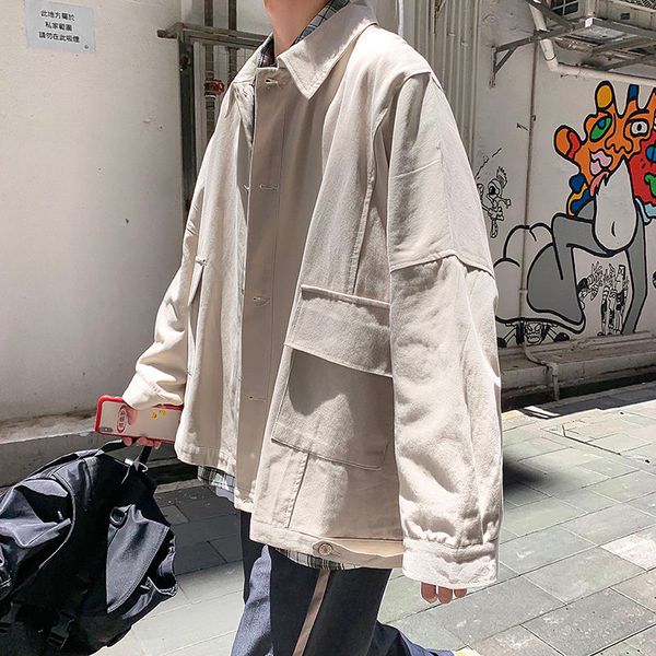 men's jackets 2021 spring and autumn youth solid color loose retro lapel workwear jacket fashion casual m-2xl, Black;brown
men's jackets 2021 spring and autumn youth solid color loose retro lapel workwear jacket fashion casual m-2xl, Black;brown