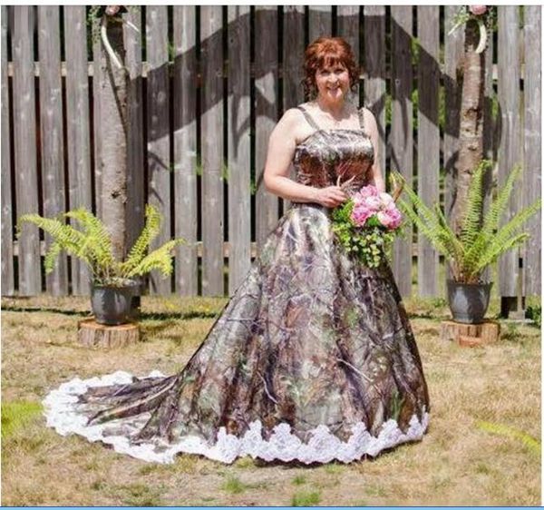 plus size camo wedding dresses 2020 spaghetti lace applique a line bridal gowns court train camo wedding vestidos chstom made, White
plus size camo wedding dresses 2020 spaghetti lace applique a line bridal gowns court train camo wedding vestidos chstom made, White