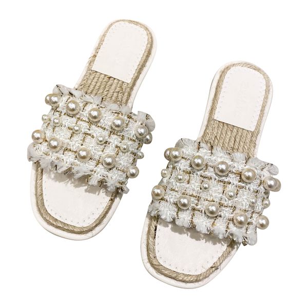 women's designer slides tweed and pearl detail expensive luxury flats hypebeast trendy streetwear shoes outfit elegant, Black
women's designer slides tweed and pearl detail expensive luxury flats hypebeast trendy streetwear shoes outfit elegant, Black