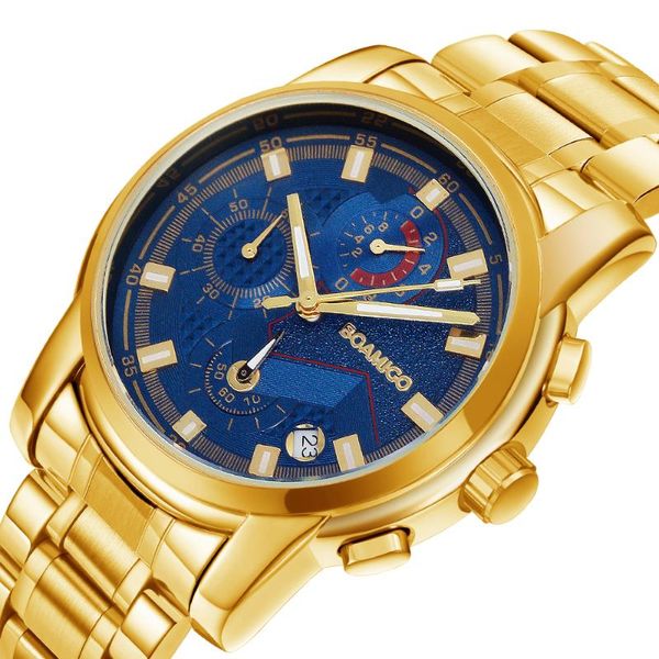 boamigo watches men brand chronograph business men sports watches stainless steel simple dress fashion quartz male clock, Slivery;brown
boamigo watches men brand chronograph business men sports watches stainless steel simple dress fashion quartz male clock, Slivery;brown