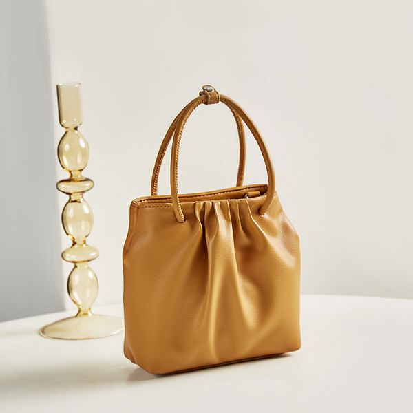 2020 summer new korean super mini bag soft leather shoulder messenger fold leather female bag handbag