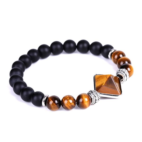 10 pcs trendy silver plated square pyramid connect rose quartz stretchy bracelet rock crystal fashion jewelr, Black
10 pcs trendy silver plated square pyramid connect rose quartz stretchy bracelet rock crystal fashion jewelr, Black