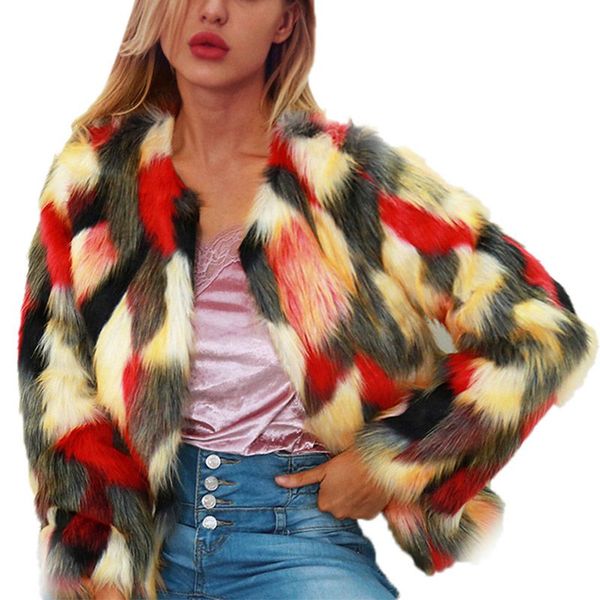 women's fur & faux *2021 winter warm colorful coat chic jacket cardigan outerwear for party club cocktail women*, Black
women's fur & faux *2021 winter warm colorful coat chic jacket cardigan outerwear for party club cocktail women*, Black