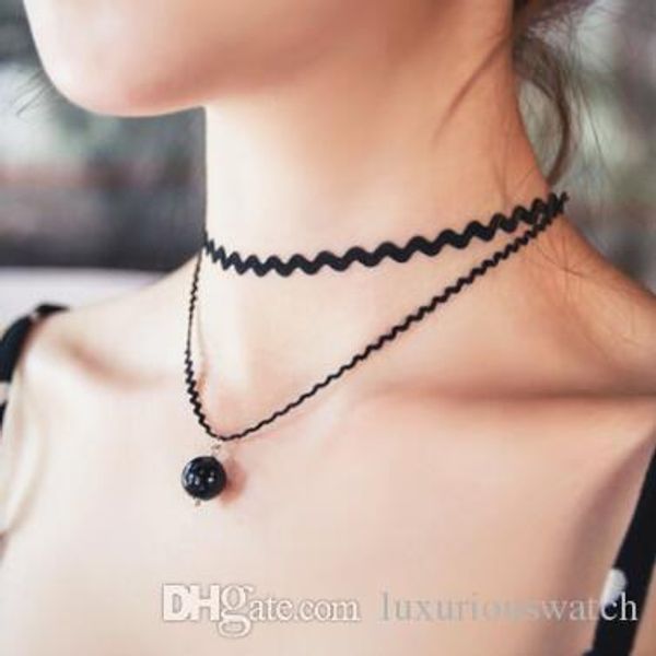 2020 new korean jewelry double sweet princess fashion pearl pendant necklace lace wavy necklace clavicle chain for love black, Silver
2020 new korean jewelry double sweet princess fashion pearl pendant necklace lace wavy necklace clavicle chain for love black, Silver