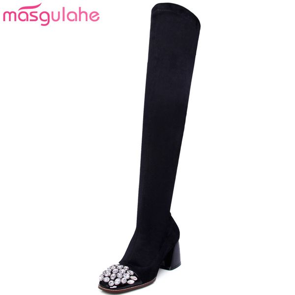 magulahe new arrive stretch leather thigh high boots for women fashion autumn rhinestobe high heel over the knee boots black
magulahe new arrive stretch leather thigh high boots for women fashion autumn rhinestobe high heel over the knee boots black