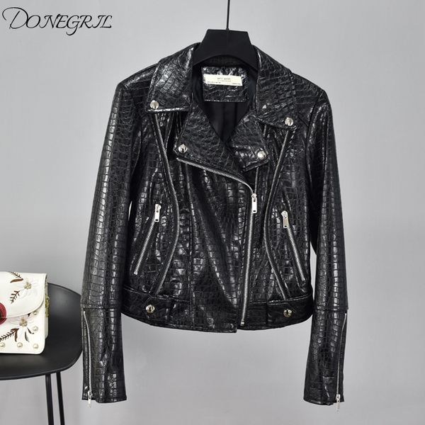 2020 autumn women faux soft leather serpentine jacket short coats turndown collar rivet zipper black red punk leather outerwear
2020 autumn women faux soft leather serpentine jacket short coats turndown collar rivet zipper black red punk leather outerwear