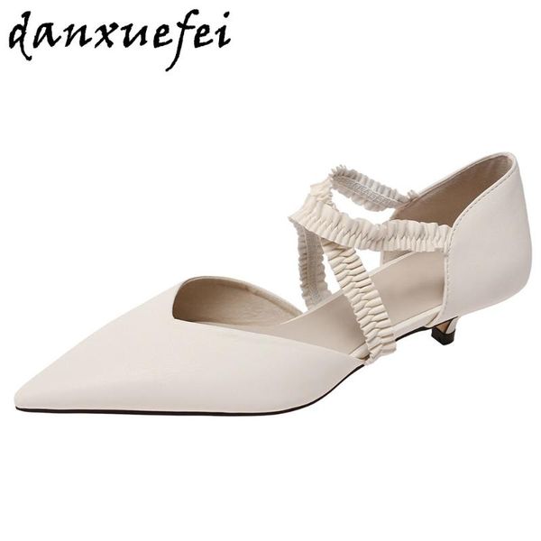 women's genuine leather elastic cross trap slip-on kitten heel pumps pointed toe low heel comfortable elegant ladies dress shoes, Black
women's genuine leather elastic cross trap slip-on kitten heel pumps pointed toe low heel comfortable elegant ladies dress shoes, Black