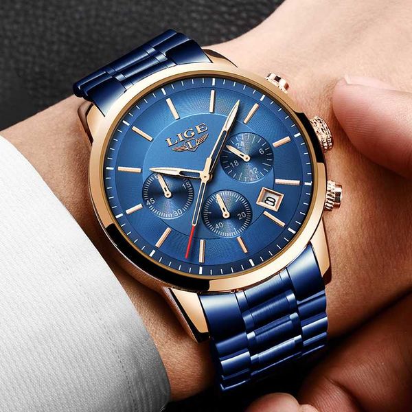 2020 new lige fashion mens watches stainless steel quartz watch for men sport chronograph relogio masculino+box, Slivery;brown
2020 new lige fashion mens watches stainless steel quartz watch for men sport chronograph relogio masculino+box, Slivery;brown
