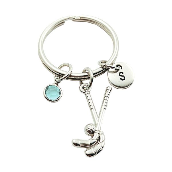 new hockey vintage creative initial letter birthstone keychains keyrings fashion jewelry women gifts accessorie pendant, Silver
new hockey vintage creative initial letter birthstone keychains keyrings fashion jewelry women gifts accessorie pendant, Silver