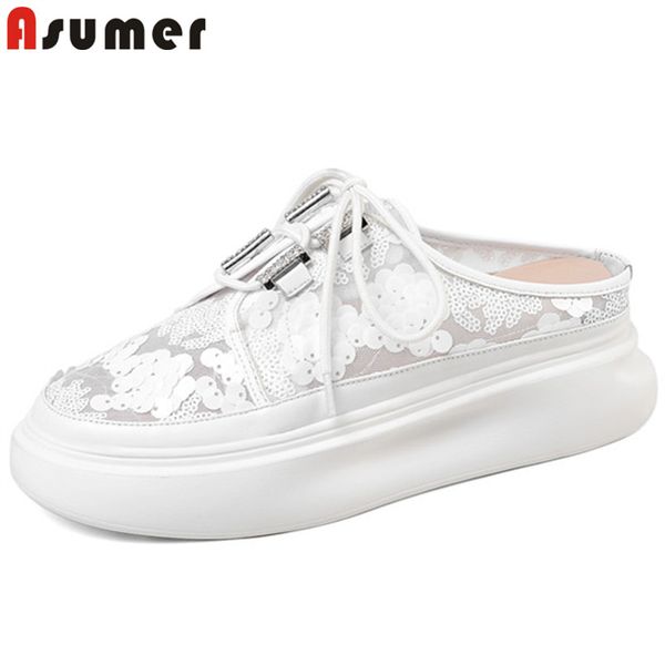 asumer 2020 new arrive women slipper round toe sequin mesh breathable fashion casual shoes summer flat platform slipper woman, Black
asumer 2020 new arrive women slipper round toe sequin mesh breathable fashion casual shoes summer flat platform slipper woman, Black