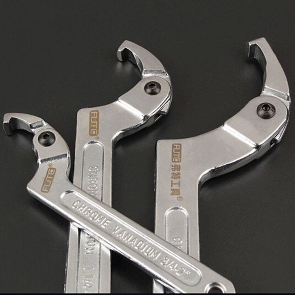 chrome vanadium adjustable hook wrench spanner round square head hand tool nuts t8wb
chrome vanadium adjustable hook wrench spanner round square head hand tool nuts t8wb
