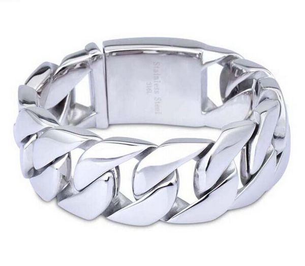 fashion punk 26mm/31mm heavy titanium steel cuban curb chain bracelet men's super thick 316l stainless steel bike bangle jewelry, Black
fashion punk 26mm/31mm heavy titanium steel cuban curb chain bracelet men's super thick 316l stainless steel bike bangle jewelry, Black