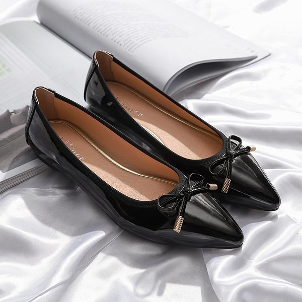 with fashion basic slip-on pumps for women butterfly-knot shallow pointed toe low heel ladies pumps casual single shoes, Black
with fashion basic slip-on pumps for women butterfly-knot shallow pointed toe low heel ladies pumps casual single shoes, Black