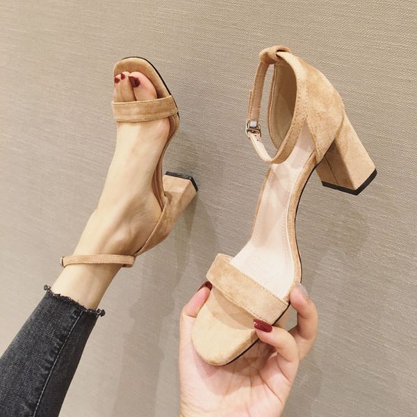 summer women shoes 2020 new woman khaki suede ankle strap high heel sandals ladies square toe chunky heels, Black
summer women shoes 2020 new woman khaki suede ankle strap high heel sandals ladies square toe chunky heels, Black