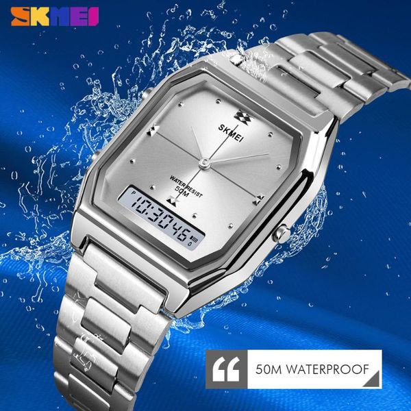 skmei women men's quartz digital watches electronic silver ladies wristwatch stainless steel waterproof thin lady male clock, Slivery;brown
skmei women men's quartz digital watches electronic silver ladies wristwatch stainless steel waterproof thin lady male clock, Slivery;brown