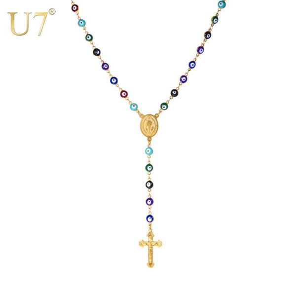 u7 women rosary necklace catholic pray gift stainless steel /gold classic beads rosary y necklace crucifix jewelry n563, Silver
u7 women rosary necklace catholic pray gift stainless steel /gold classic beads rosary y necklace crucifix jewelry n563, Silver