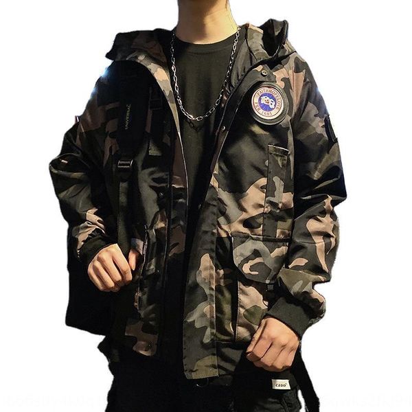 2020 overallsjacket overalls spring and autumn camouflage overalls women's bfwind loose hip-hop fashion brand hooded chic jacket haraju, Blue
2020 overallsjacket overalls spring and autumn camouflage overalls women's bfwind loose hip-hop fashion brand hooded chic jacket haraju, Blue