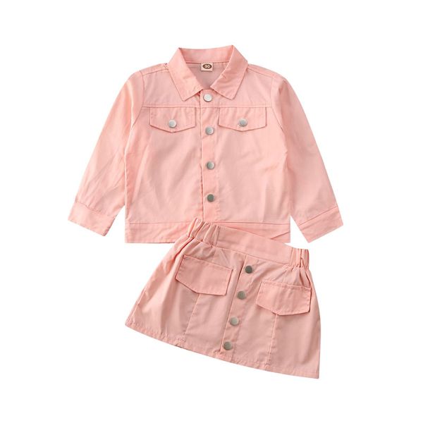 1-5years baby girl autumn clothing set long sleeve turn-down collar jacket elastic waist mini skirts 2pcs pink outfit set, White
1-5years baby girl autumn clothing set long sleeve turn-down collar jacket elastic waist mini skirts 2pcs pink outfit set, White