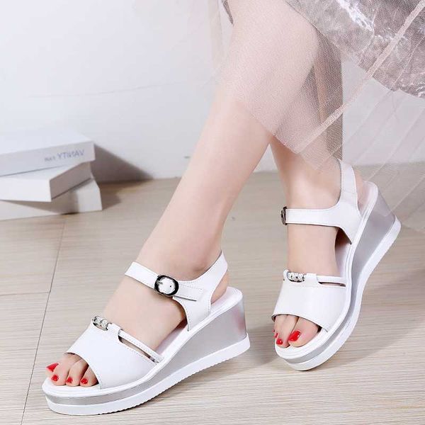 leather summer women sandals shoes platform buckle ladies white sneakers sandals woman open toe male quality high heel 6.0 cm, Black
leather summer women sandals shoes platform buckle ladies white sneakers sandals woman open toe male quality high heel 6.0 cm, Black