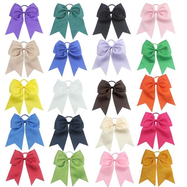 10 pcs/lot 7" solid cheer bows colorful elastic hair bands grosgrain ponytail hair bows for kids girls accessories, Slivery;white
10 pcs/lot 7" solid cheer bows colorful elastic hair bands grosgrain ponytail hair bows for kids girls accessories, Slivery;white