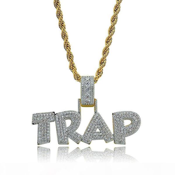 letter trap pendant necklace for men 2019 new fashion music charm hip hop jewelry ice out bling cubic zirconia hiphop gold necklaces, Silver 
letter trap pendant necklace for men 2019 new fashion music charm hip hop jewelry ice out bling cubic zirconia hiphop gold necklaces, Silver