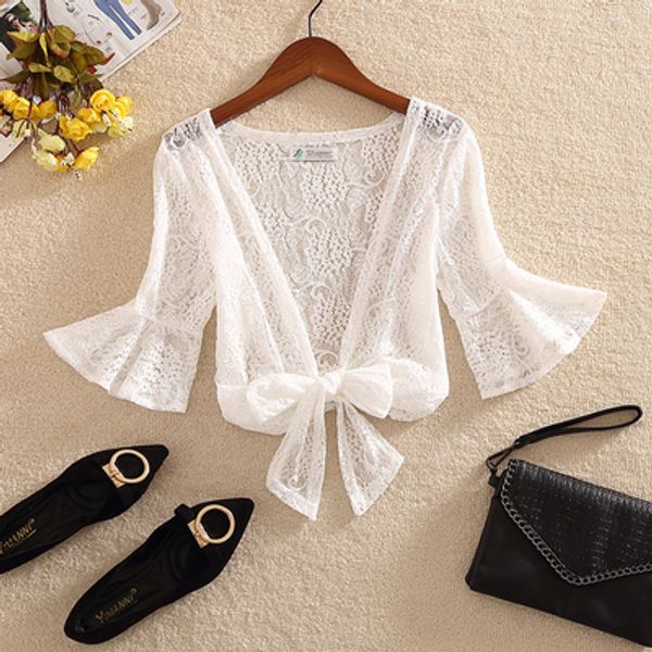 new 2020 summer women three quarter sleeve solid lace small shawl coat all match thin cardigan fashion ladies casual belt jacket, Black;brown
new 2020 summer women three quarter sleeve solid lace small shawl coat all match thin cardigan fashion ladies casual belt jacket, Black;brown