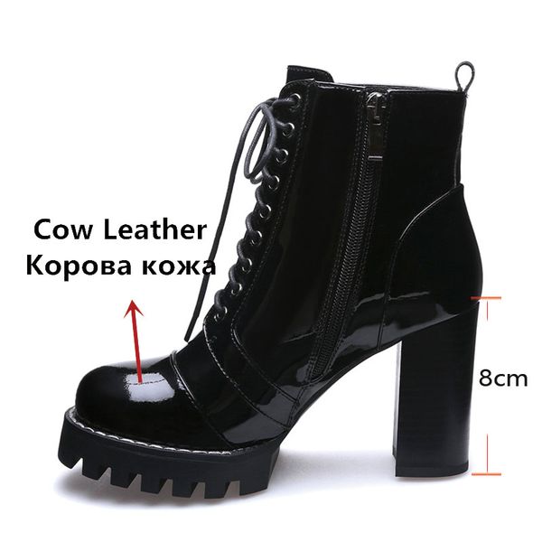 sgesvier 2020 genuine leather boots women lace up autumn winter ankle boots for women platform high heels, Black
sgesvier 2020 genuine leather boots women lace up autumn winter ankle boots for women platform high heels, Black