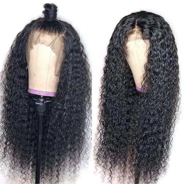 glueless lace front human hair wigs deep wave lace wig for women curly human hair wig pre plucked hairline brazilian wig, Black 
glueless lace front human hair wigs deep wave lace wig for women curly human hair wig pre plucked hairline brazilian wig, Black