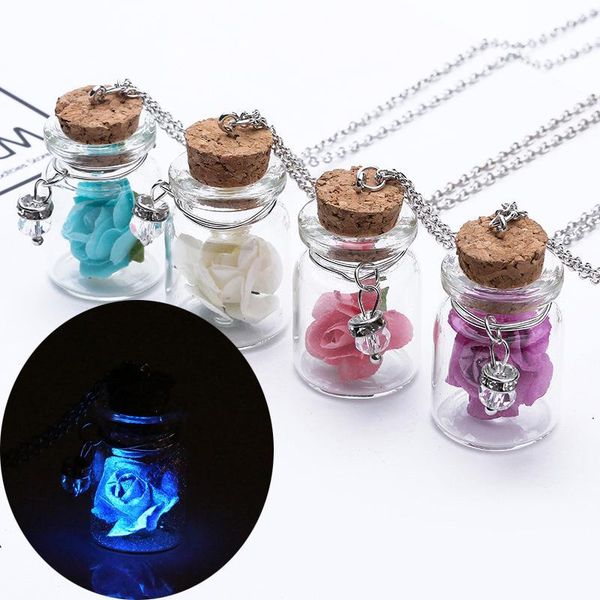necklace glow bottle light dark glass the rose pendant glowing drift flower in luminous flower bottle footballshoe icfkx, Silver
necklace glow bottle light dark glass the rose pendant glowing drift flower in luminous flower bottle footballshoe icfkx, Silver