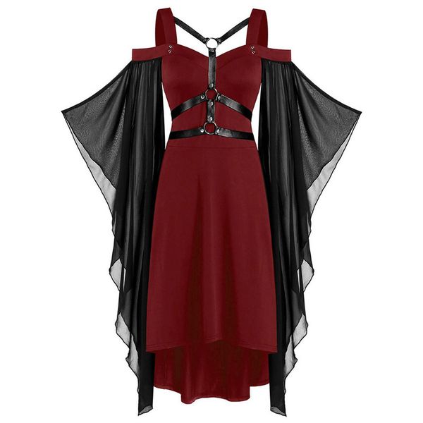casual dresses women dress plus size fashion cool solid gothic criss cross lace insert butterfly sleeve vestidos 2021 arrival 5, Black;gray
casual dresses women dress plus size fashion cool solid gothic criss cross lace insert butterfly sleeve vestidos 2021 arrival 5, Black;gray