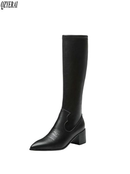 boots 2021 winter genuine leather knee high women motorcycle embroidery pointed warm cowhide shoes, Black
boots 2021 winter genuine leather knee high women motorcycle embroidery pointed warm cowhide shoes, Black