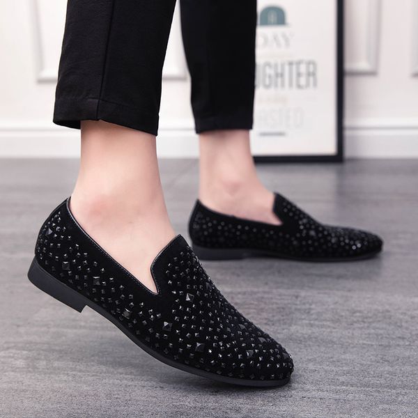 men loafers leather shoes for man slip on dress shoes elegant fashion men's flats club party men zapatos hombre, Black
men loafers leather shoes for man slip on dress shoes elegant fashion men's flats club party men zapatos hombre, Black