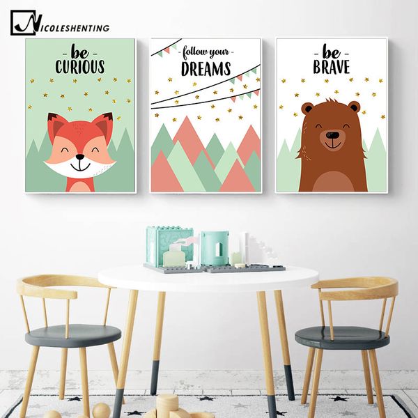 children poster woodland animal wall art canvas nursery quotes print decorative picture painting nordic kid bedroom decoration
children poster woodland animal wall art canvas nursery quotes print decorative picture painting nordic kid bedroom decoration